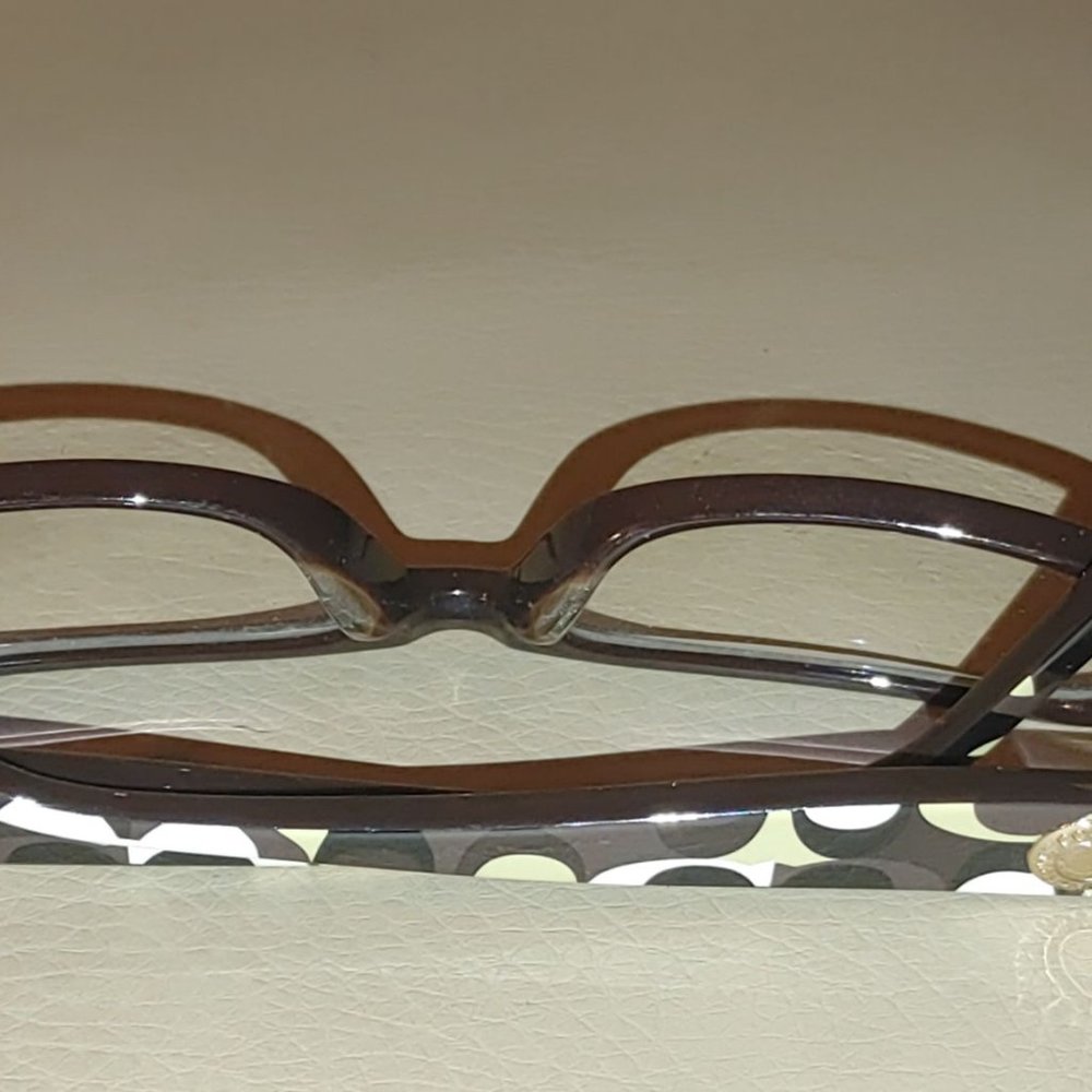 Coach Womens Designer Eyeglasses Roberta 643 Brown with Case Fashion Frames - Picture 7 of 10